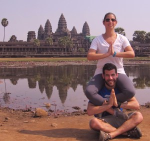 True to form infront of the reflective lake.